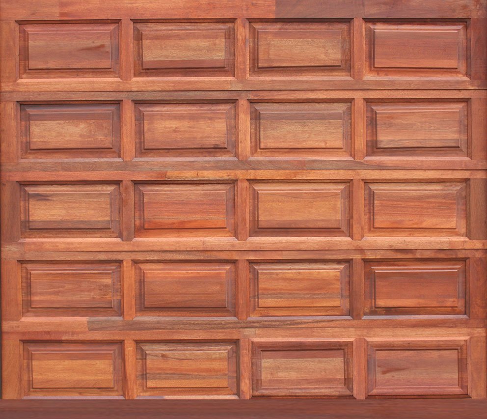 Single Wooden Garage Door - 20 Panel