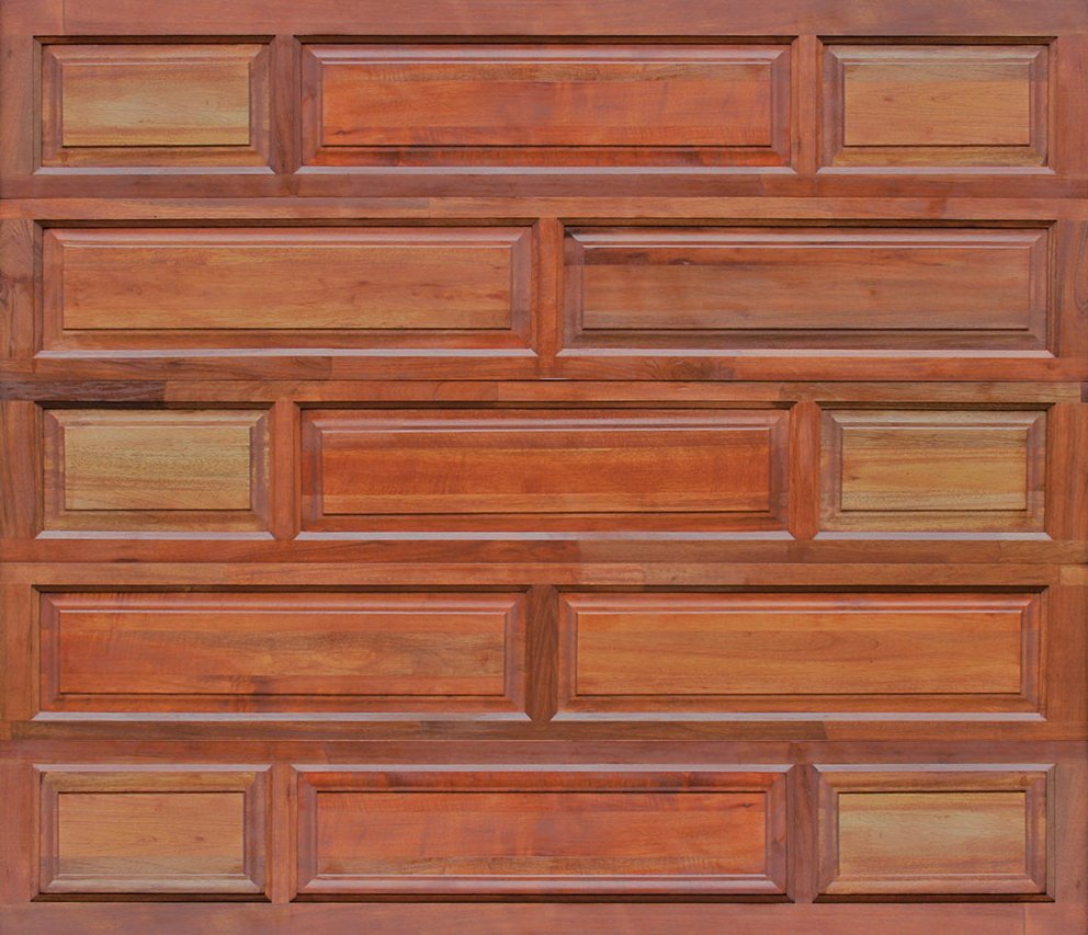 Single Wooden Garage Door - Brick Design