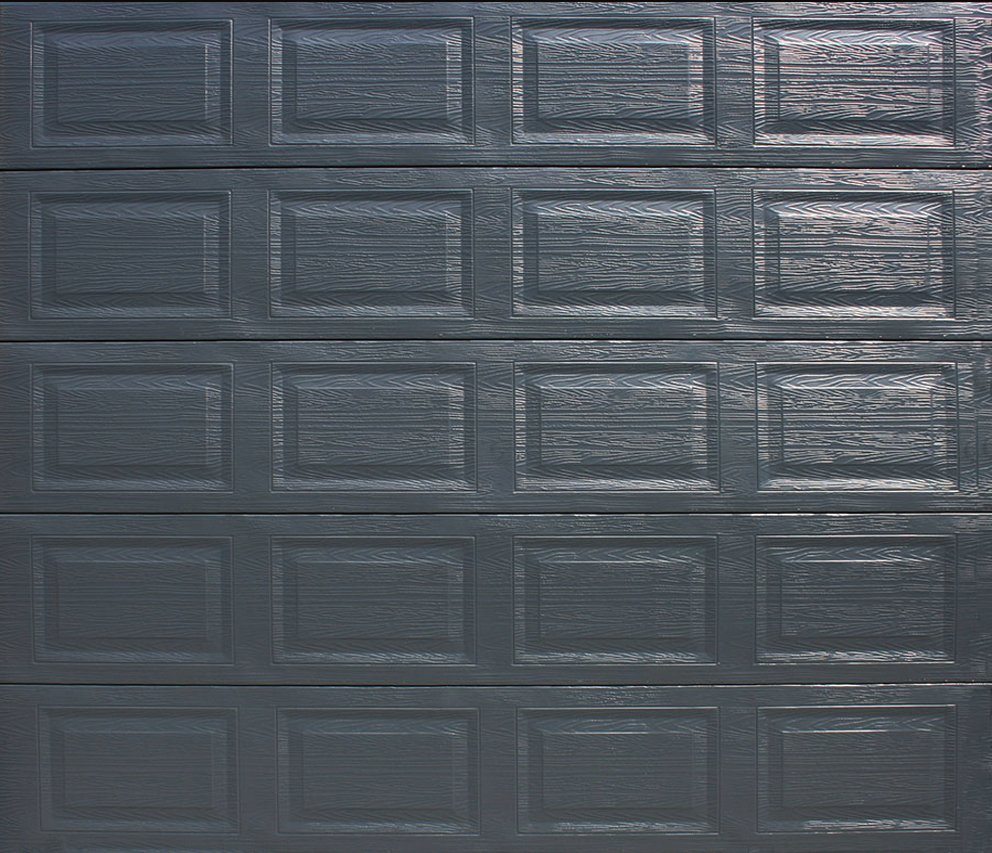 Aluzinc 20 Panel Dark Grey Single Garage Door - Galaxy Doors Pretoria