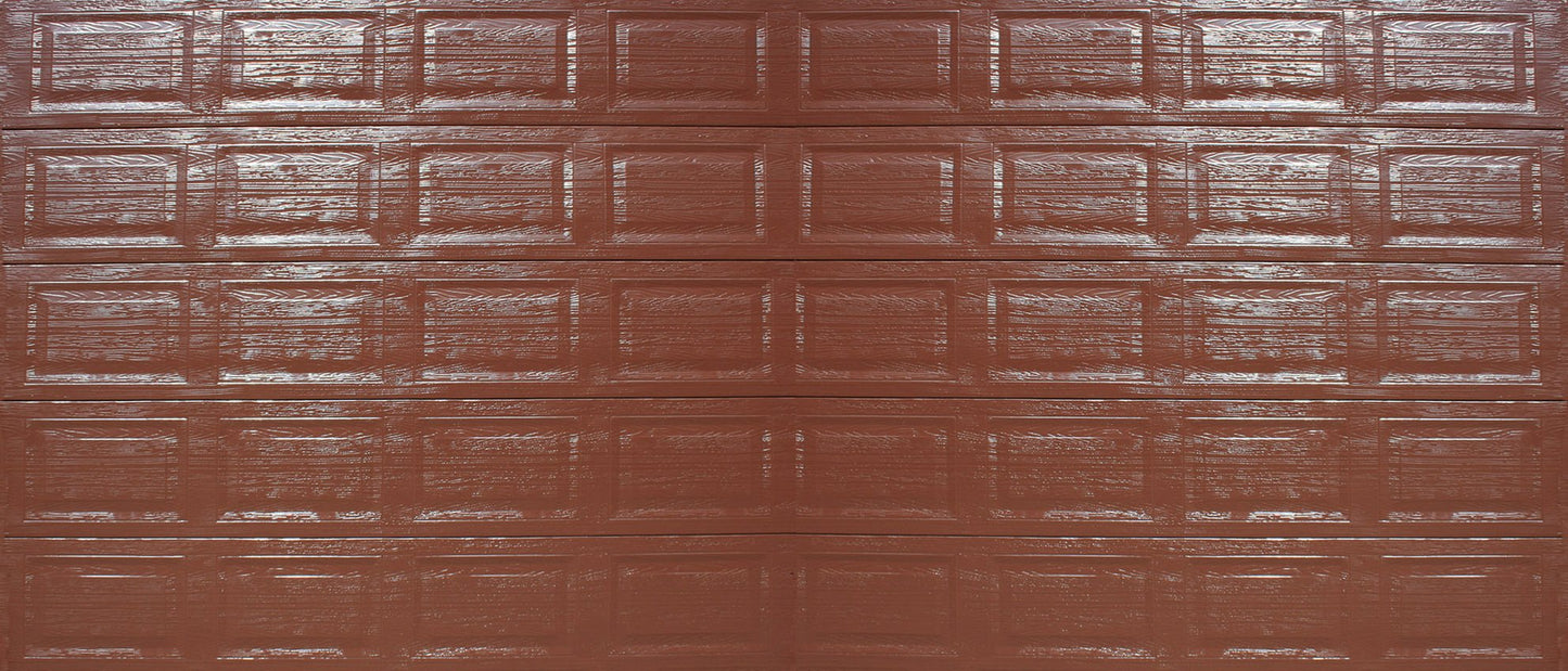 Aluzinc 40 Panel Brown Double Garage Door - Galaxy Doors Pretoria