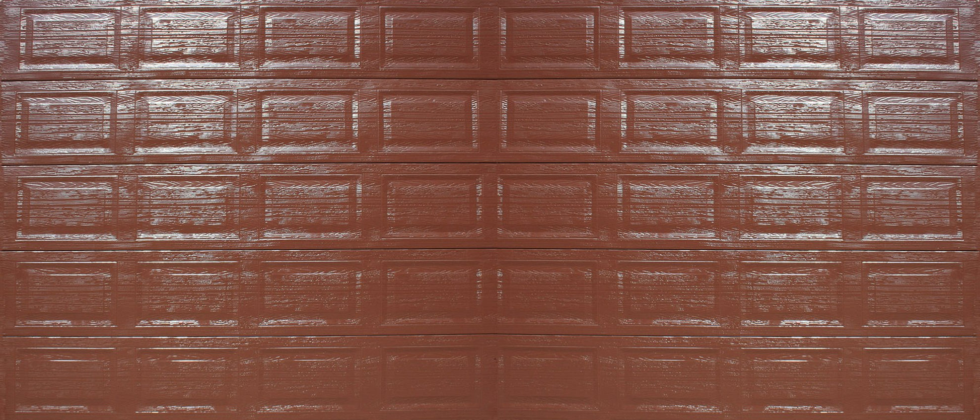 Aluzinc 40 Panel Brown Double Garage Door - Galaxy Doors Pretoria