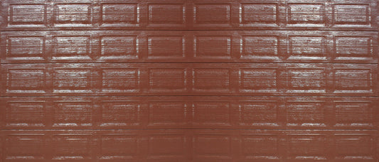 Aluzinc 40 Panel Brown Double Garage Door - Galaxy Doors Pretoria