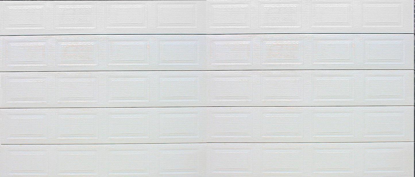 Aluzinc 40 Panel White Double Garage Door - Galaxy Doors Pretoria