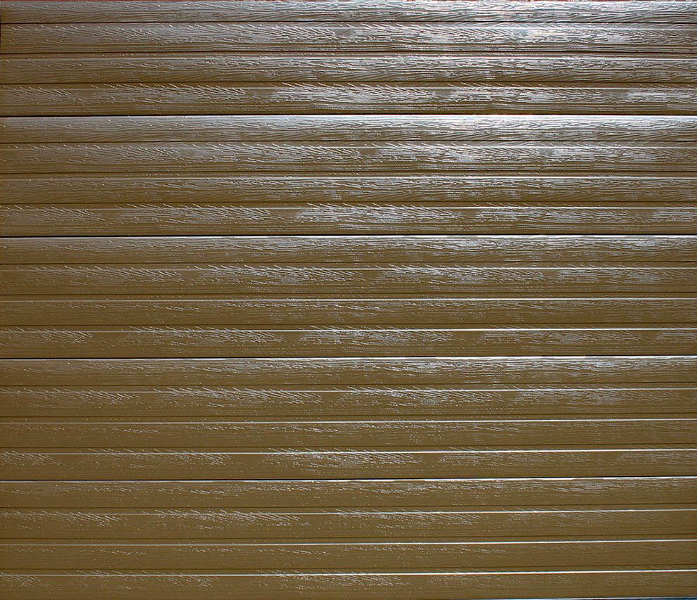 Aluzinc Slatted Bronze Single Garage Door - Galaxy Doors Pretoria