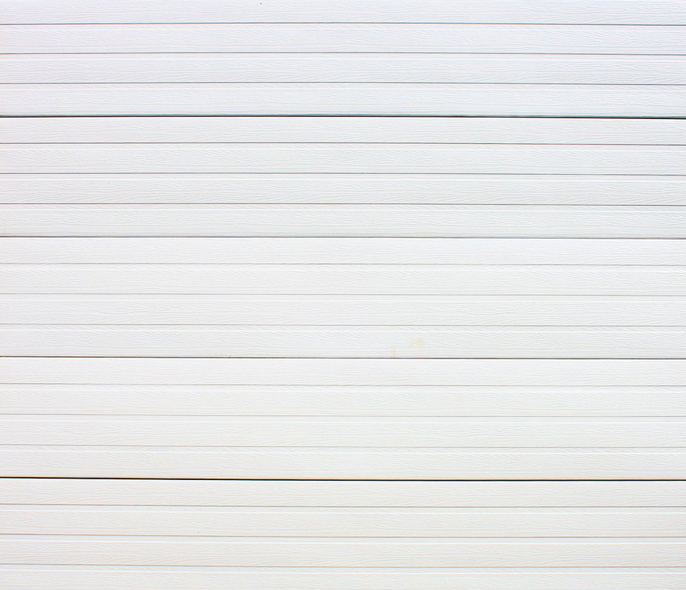 Aluzinc Slatted White Single Garage Door - Galaxy Doors Pretoria