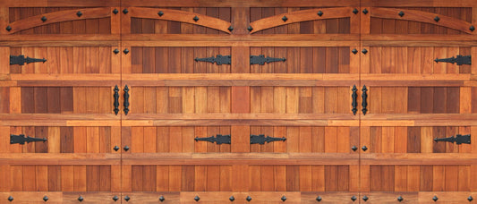 Double Wooden Garage Door - Barn Style