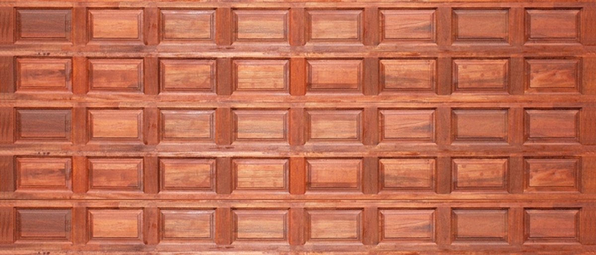 Double Wooden Garage Door - 40 Panel